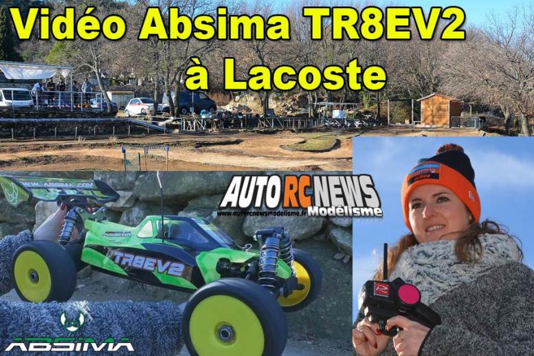 vidéo de l'absima tr8ev2 rtr 1/8ème brushless distribué par gvp racing tournée sur la piste de lacoste en provence.