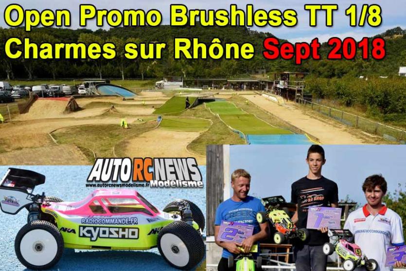 course tt 1/8 open promo brushless à charmes sur rhône club maccr07 le 9 septembre 2018.