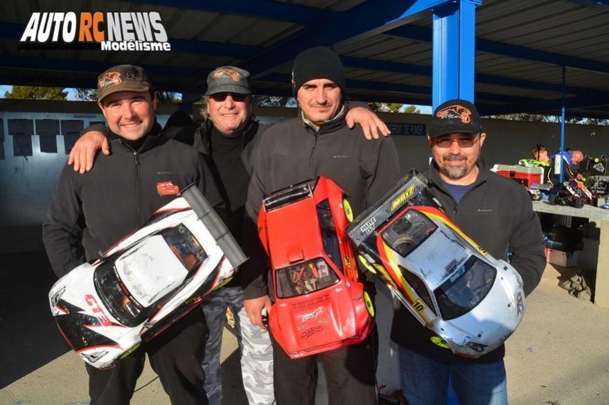 mini racing tour de provence à montpellier sur la piste amo, rallygame, db8sl et truck 1/10 brushless le 17 décembre 2017.