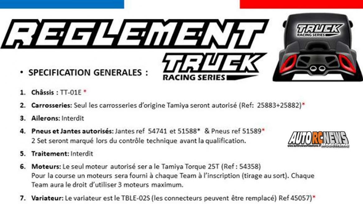 challenge truck racing series by t2m et rc team sur des camions tamiya tt-01e à partir de 2018.