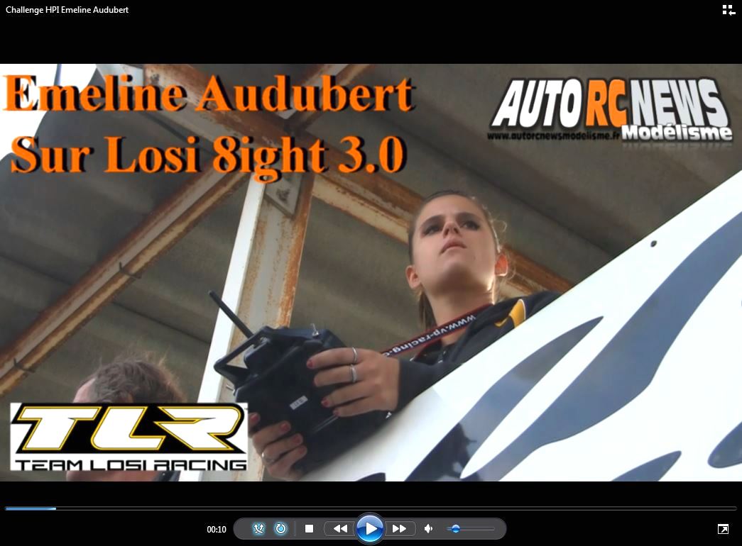 vidéo losi 8ight 3.0 d'Emeline audubert en rallygame à rognac sur le challenge hpi.