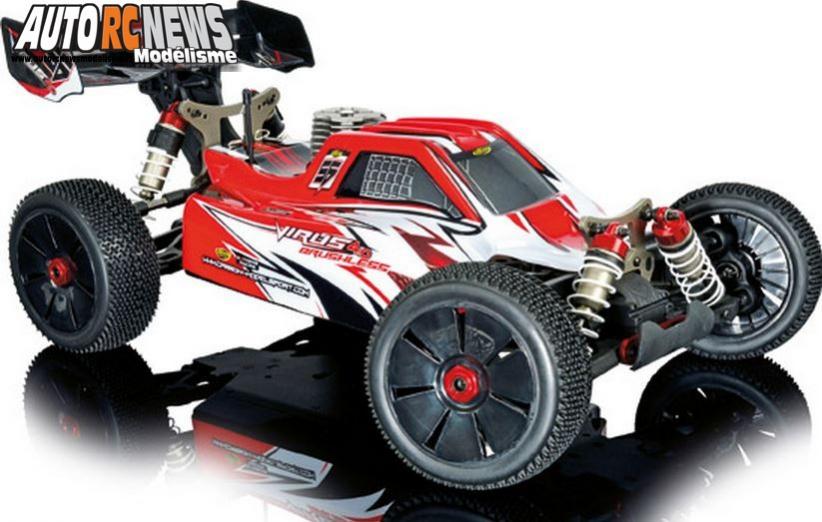 nouveau carson virus 4.0 tt 1/8 réf : c500204031. répliquethermique à l'échelle 1/8ème distribuée par t2m du virus 4.0 brushless.