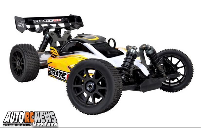 T2M Pirate 8.6 Buggy 1/8 RTR réf T4791L. nouvelle voiture radiocommandée RTR à l'échelle 1/8ème pour le modélisme auto R/C distribuée par T2M et dont la sortie est prévue pour le mois de novembre 2013.