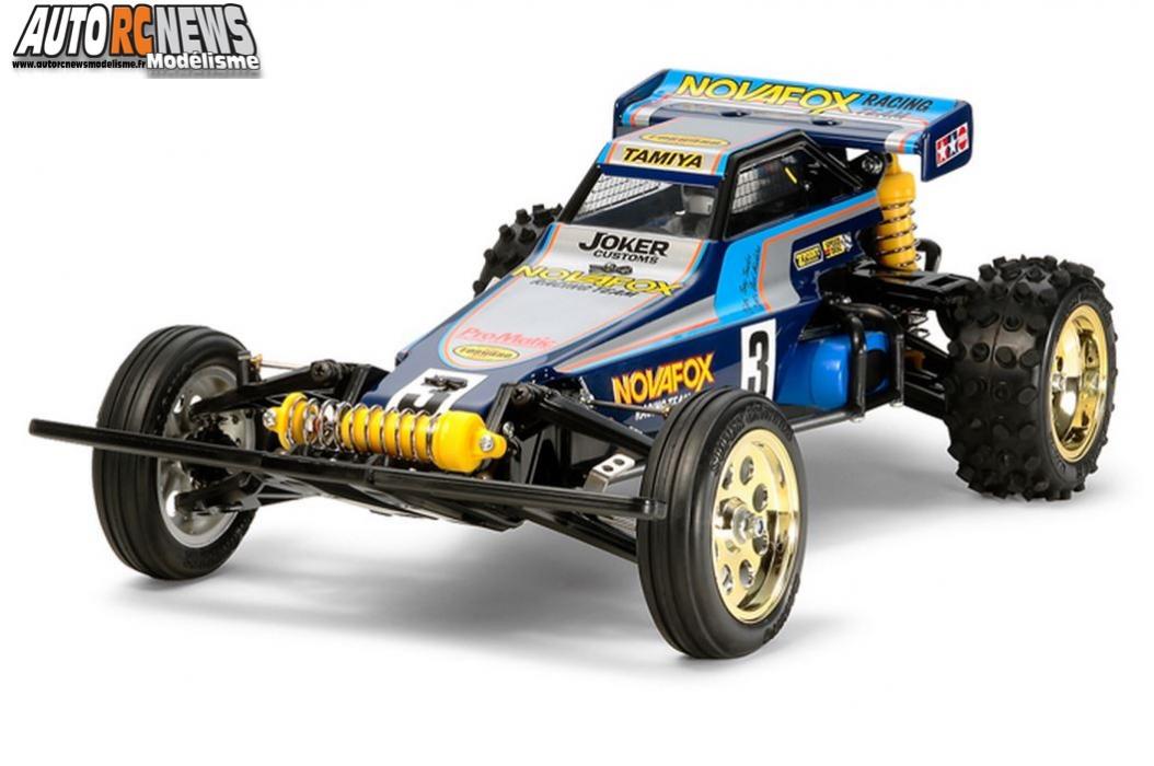 Tamiya Novafox. réédition du buggy tamiya novafox des années 1980. voiture de modélisme radiocommandée.