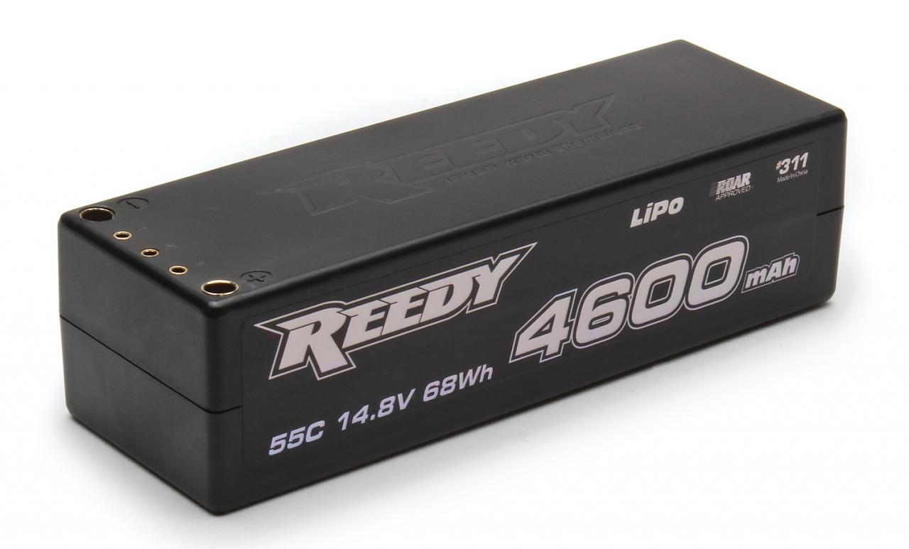 Reedy 4600mAh 55C 14.8V Competition LiPo Battery. nouveaux accus Li-Po de marque reedy pour le modélisme auto radiocommandé. Reedy 4600mAh 55C 14.8V Competition LiPo Battery. nouveaux accus Li-Po de marque reedy pour le modélisme auto radiocommandé.