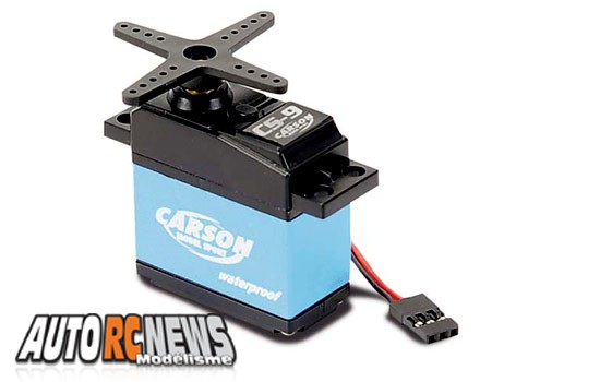 Carson propose un nouveau servo standard, le CS-9 MGqui est waterproof et dont le couple s'établit à 9kg. Carson propose un nouveau servo standard, le CS-9 MGqui est waterproof et dont le couple s'établit à 9kg.