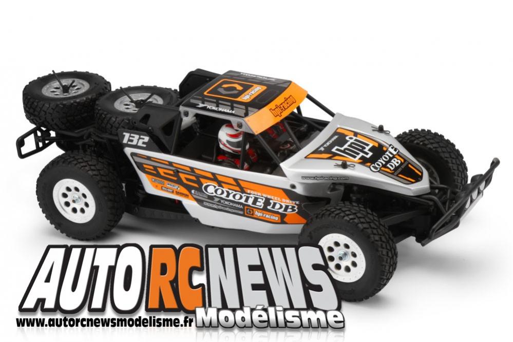 Chez HPI, le Coyote Desert Buggy RTR est également disponible dans la gamme des engins équipés d'un arceau cage. Chez HPI, le Coyote Desert Buggy RTR est également disponible dans la gamme des engins équipés d'un arceau cage.
