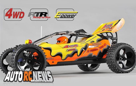 Le Baja-Buggy-WB535E-4WD-RTR de chez FG est un 4x 4 électrique à l'échelle 1/5ème motorisé par un moteur brushless E Power de 730 kv. Le Baja-Buggy-WB535E-4WD-RTR de chez FG est un 4x 4 électrique à l'échelle 1/5ème motorisé par un moteur brushless E Power de 730 kv.