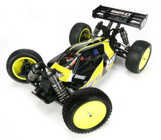 Sur la base du célèbre Losi 8IGHT ™ buggy à l'échelle 1/8ème, la firme Losi a développé ce petit tout terrain à l'échelle 1/14ème dont la propuslion est assurée par un moteur brushless de 4500 Kv