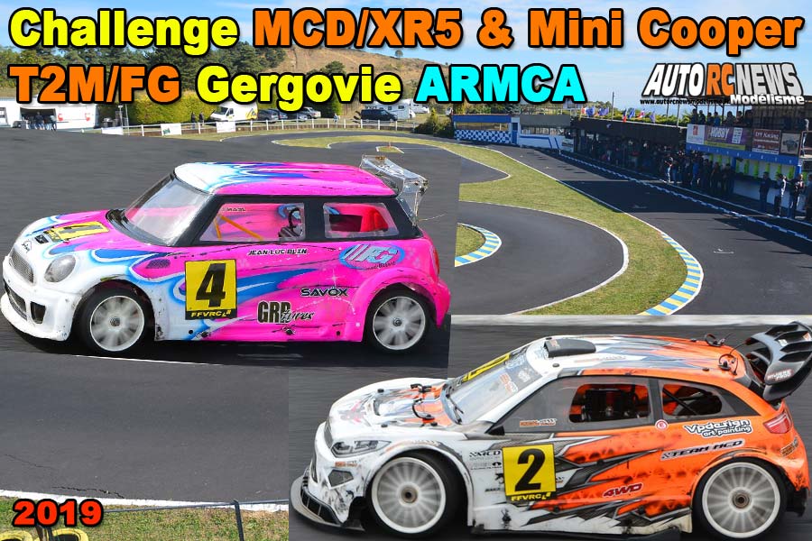 2ème manche du challenge piste 1/5 mcd xr5 et mini cooper t2m/fg à gergovie au club armca les 27 et 28 avril 2019.